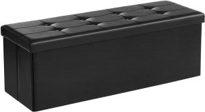 SONGMICS Faux Leather Foloding Storage Bench.