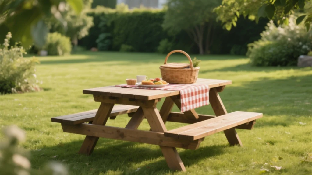 picnic table breakfast garden 1