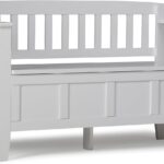 modern white storage bench lift up seat 3