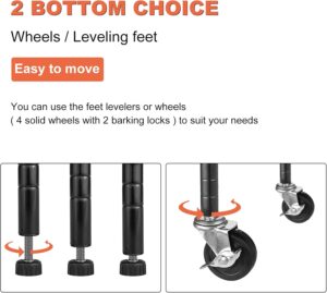 6 tier wire shelving unit with wheels 5