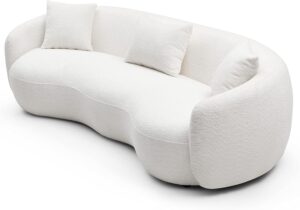 93.6 modern boucle curved sofa 01