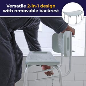 adjustable height legs shower chair with back 04