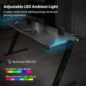 gaming desk with led lights 2