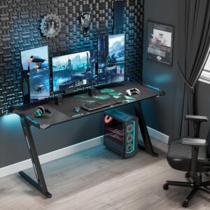 gaming desk with led lights 3