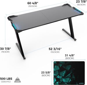gaming desk with led lights 4
