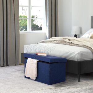 navy blue bedroom bench ottoman storage