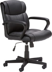 amazon basics mid back leather office chair 2